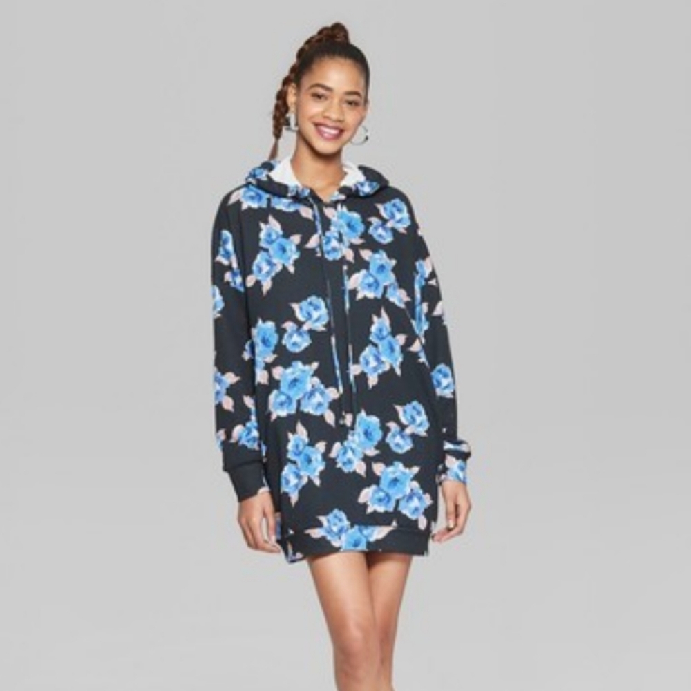 Floral Sweatshirt Dress